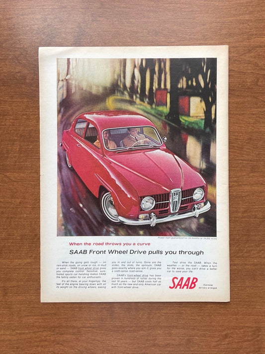 Vintage SAAB "Front Wheel Drive" Advertisement