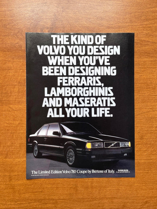 Volvo Limted Edition 780 Coupe by Bertone of Italy Advertisement